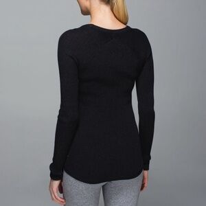 BRAND NEW - Lululemon "CABIN YOGI LS" Black Sweater, Size 12